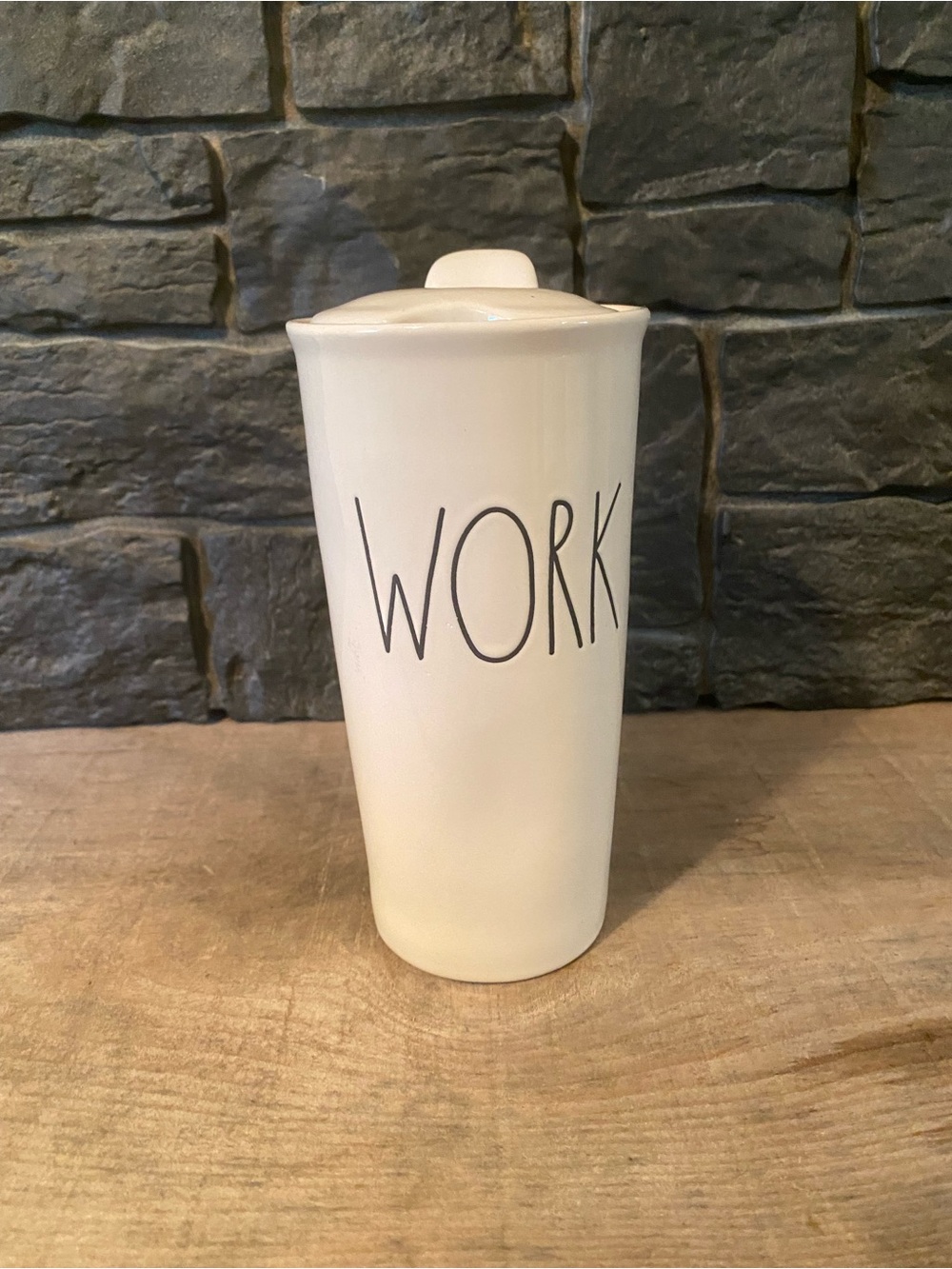 Rae Dunn WORK Travel Mug